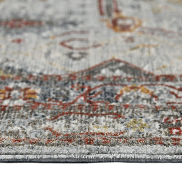 Fairmont Vintage Bordered Area Rug Power Loomed Polyester Blend Farmhouse Style for Any Room