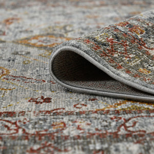 Fairmont Vintage Bordered Area Rug Power Loomed Polyester Blend Farmhouse Style for Any Room