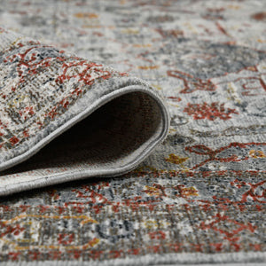 Fairmont Vintage Bordered Area Rug Power Loomed Polyester Blend Farmhouse Style for Any Room