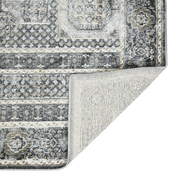 Amer Rugs Fairmont Farmhouse Medallion Power-loom Rug – Vintage Design, Soft & Durable For High-traffic Areas Charcoal Polyester, Polypropylene Fai626710