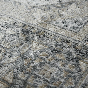 Amer Rugs Fairmont Farmhouse Medallion Power-loom Rug – Vintage Design, Soft & Durable For High-traffic Areas Charcoal Polyester, Polypropylene Fai626710