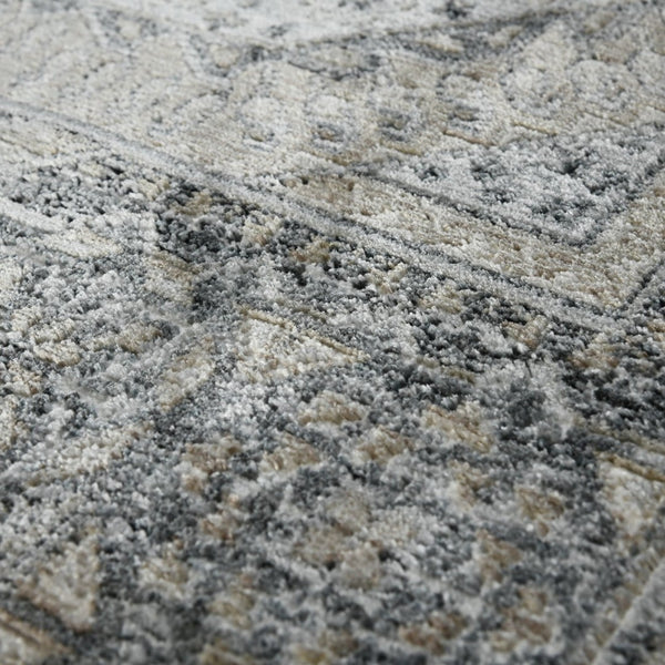 Amer Rugs Fairmont Farmhouse Medallion Power-loom Rug – Vintage Design, Soft & Durable For High-traffic Areas Charcoal Polyester, Polypropylene Fai626710