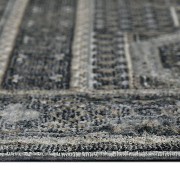 Amer Rugs Fairmont Farmhouse Medallion Power-loom Rug – Vintage Design, Soft & Durable For High-traffic Areas Charcoal Polyester, Polypropylene Fai626710