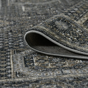 Amer Rugs Fairmont Farmhouse Medallion Power-loom Rug – Vintage Design, Soft & Durable For High-traffic Areas Charcoal Polyester, Polypropylene Fai626710