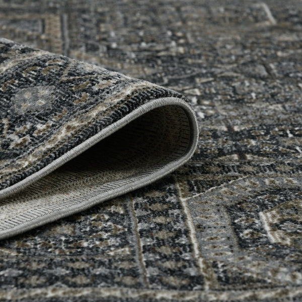 Amer Rugs Fairmont Farmhouse Medallion Power-loom Rug – Vintage Design, Soft & Durable For High-traffic Areas Charcoal Polyester, Polypropylene Fai626710