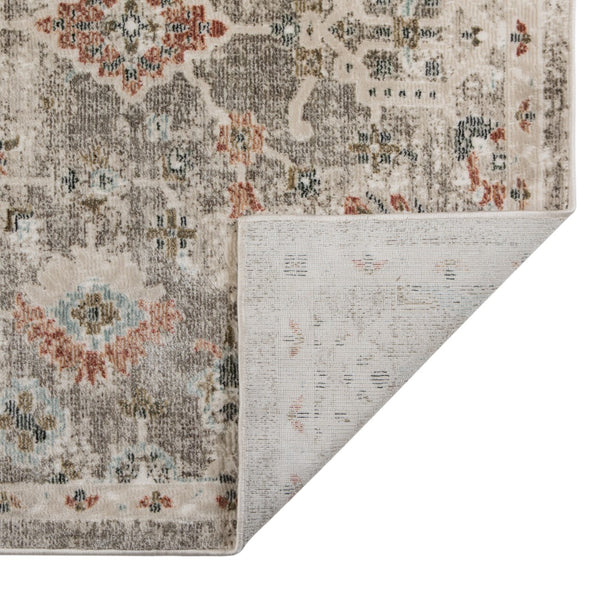 AMER Rugs Fairmont Mella FAI-8 Power-Loomed Machine Made Polyester Transitional Bordered Rug Gray 9'3" x 12'3"