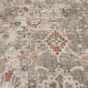 AMER Rugs Fairmont Mella FAI-8 Power-Loomed Machine Made Polyester Transitional Bordered Rug Gray 9'3" x 12'3"