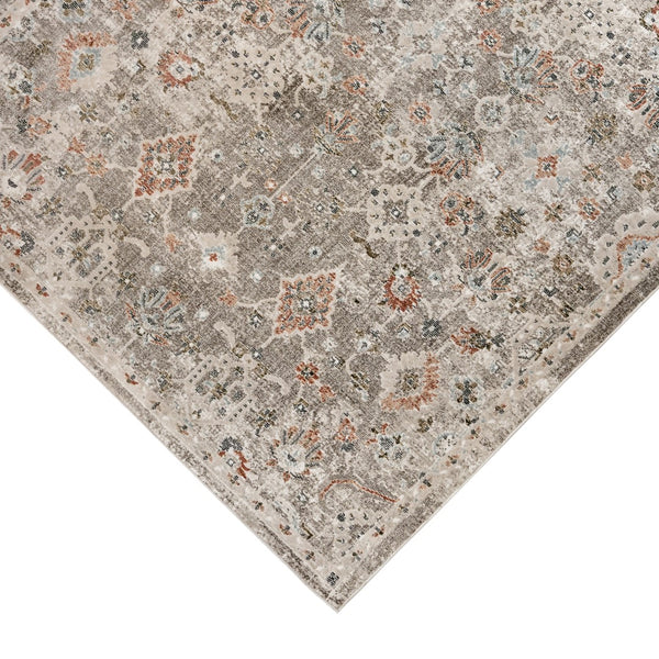 AMER Rugs Fairmont Mella FAI-8 Power-Loomed Machine Made Polyester Transitional Bordered Rug Gray 9'3" x 12'3"
