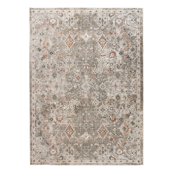 AMER Rugs Fairmont Mella FAI-8 Power-Loomed Machine Made Polyester Transitional Bordered Rug Gray 9'3" x 12'3"