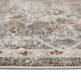 AMER Rugs Fairmont Mella FAI-8 Power-Loomed Machine Made Polyester Transitional Bordered Rug Gray 9'3" x 12'3"