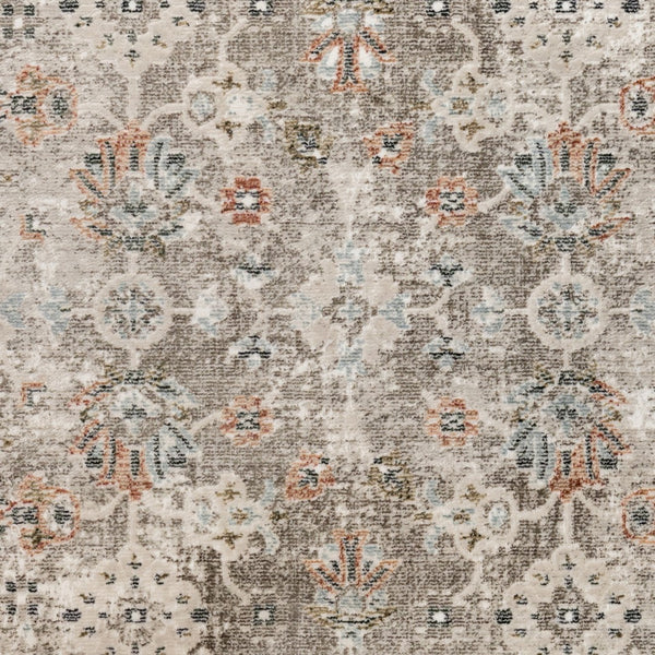AMER Rugs Fairmont Mella FAI-8 Power-Loomed Machine Made Polyester Transitional Bordered Rug Gray 9'3" x 12'3"