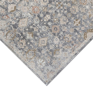AMER Rugs Fairmont Mella FAI-9 Power-Loomed Machine Made Polyester Transitional Bordered Rug Dark Gray 9'3" x 12'3"