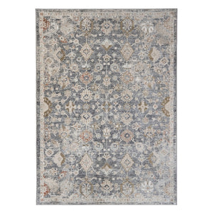 AMER Rugs Fairmont Mella FAI-9 Power-Loomed Machine Made Polyester Transitional Bordered Rug Dark Gray 9'3" x 12'3"