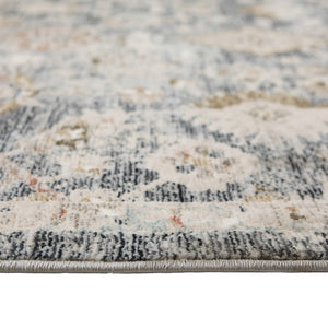 AMER Rugs Fairmont Mella FAI-9 Power-Loomed Machine Made Polyester Transitional Bordered Rug Dark Gray 9'3" x 12'3"