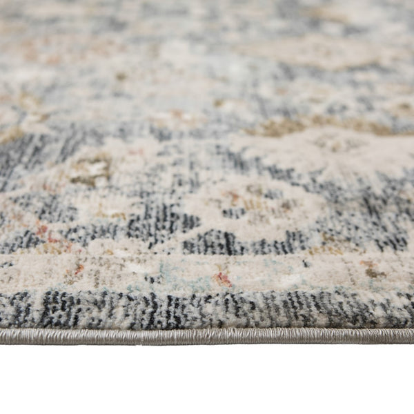 AMER Rugs Fairmont Mella FAI-9 Power-Loomed Machine Made Polyester Transitional Bordered Rug Dark Gray 9'3" x 12'3"