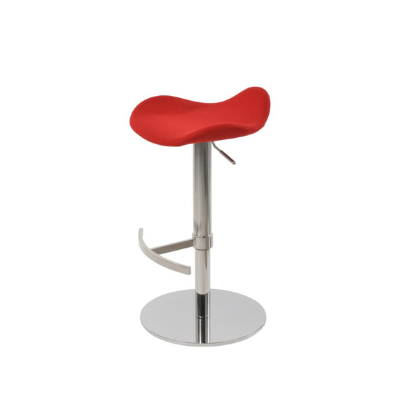 Soho Concept Falcon Piston (T) Adjustable Barstools & Counterstools - Stylish Stainless Steel With Wool Fabric Red  Soho-concept-dining-chair-08493