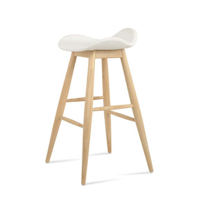 Soho Concept Falcon Baba Barstools & Counterstools - Stylish Teak Wood, Memory Swivel, Camira Fabric, 5-10 Year Guarantee White  Soho-concept-dining-chair-08500