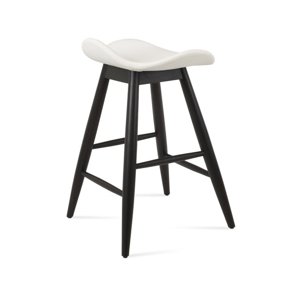 Soho Concept Falcon Baba Barstools & Counterstools - Stylish Teak Wood, Memory Swivel, Camira Fabric, 5-10 Year Guarantee White  Soho-concept-dining-chair-08501