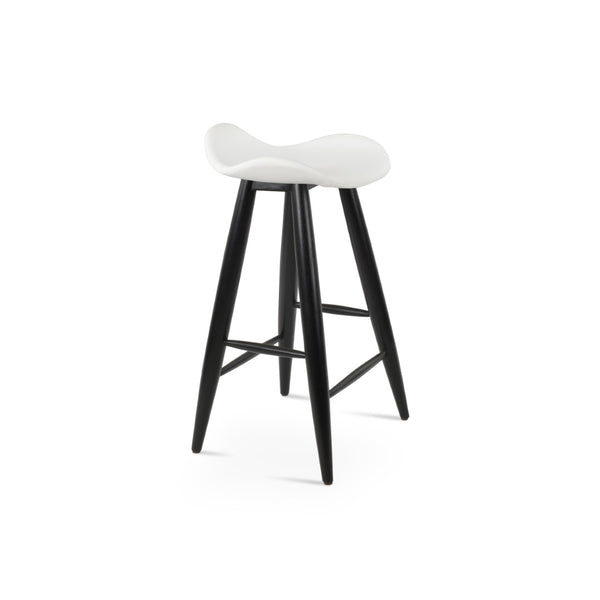 Soho Concept Falcon Baba Barstools & Counterstools - Stylish Teak Wood, Memory Swivel, Camira Fabric, 5-10 Year Guarantee White  Soho-concept-dining-chair-08498