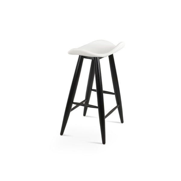 Soho Concept Falcon Baba Barstools & Counterstools - Stylish Teak Wood, Memory Swivel, Camira Fabric, 5-10 Year Guarantee White  Soho-concept-dining-chair-06821