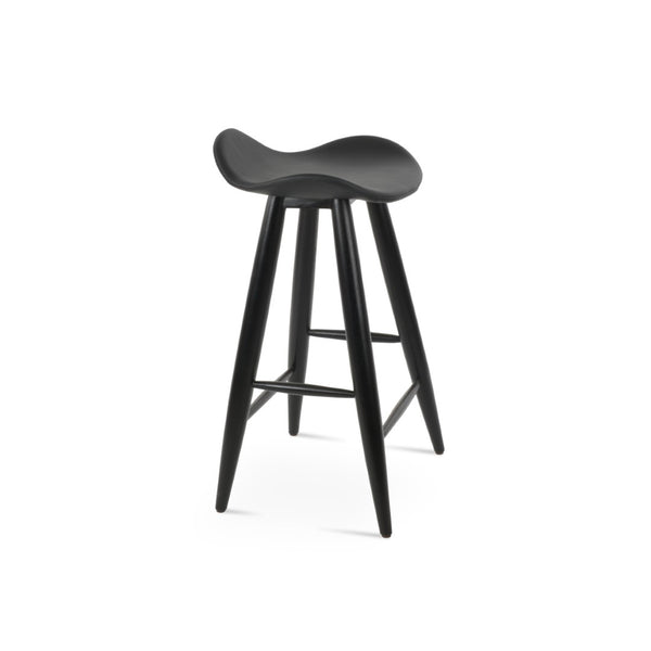 Soho Concept Falcon Baba Barstools & Counterstools - Stylish Teak Wood, Memory Swivel, Camira Fabric, 5-10 Year Guarantee Black  Soho-concept-dining-chair-08499