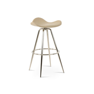 Soho Concept Falcon Max Swivel Barstools & Counterstools – Italian Ppm Upholstery, 5-year Guarantee & Elegance  Steel Tubular Legs Black ,S.Steel ,Walnut Finish Soho-concept-dining-chair-08504