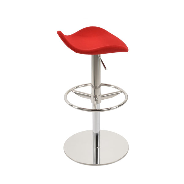 Soho Concept Falcon Piston Barstools & Counterstools - Adjustable Height, Stylish Wool Fabric, 10-year Warranty! Red  Soho-concept-dining-chair-08518