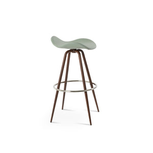 Soho Concept Falcon Max Swivel Barstools & Counterstools - Ergonomic Design, Italian Ppm, 5-10 Year Guarantees! Walnut Steel Tubular Legs Black ,S.Steel ,Walnut Finish Soho-concept-dining-chair-08532