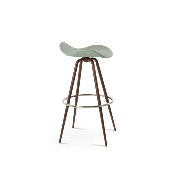 Soho Concept Falcon Max Swivel Barstools & Counterstools - Ergonomic Design, Italian Ppm, 5-10 Year Guarantees! Walnut Steel Tubular Legs Black ,S.Steel ,Walnut Finish Soho-concept-dining-chair-08532