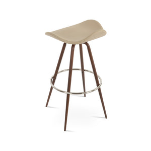 Soho Concept Falcon Max Swivel Barstools & Counterstools - Ergonomic Design, Italian Ppm, 5-10 Year Guarantees! Walnut Steel Tubular Legs Black ,S.Steel ,Walnut Finish Soho-concept-dining-chair-08535