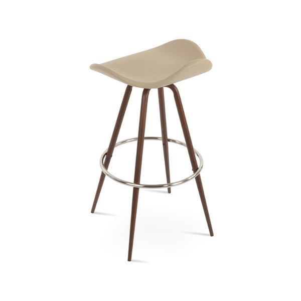 Soho Concept Falcon Max Swivel Barstools & Counterstools - Ergonomic Design, Italian Ppm, 5-10 Year Guarantees! Walnut Steel Tubular Legs Black ,S.Steel ,Walnut Finish Soho-concept-dining-chair-08535