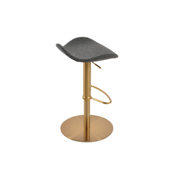 Soho Concept Falcon Piston Barstools & Counterstools - Adjustable Heights, Stylish Wool Fabric, 10-year Guarantee! Dark Grey,Gold,Brass  Soho-concept-dining-chair-06831