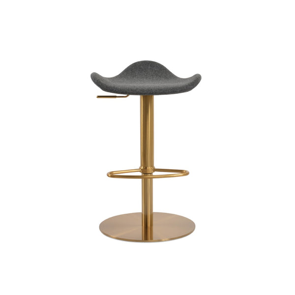 Soho Concept Falcon Piston Half Foot Rest Barstools & Counterstools - Adjustable Heights, Luxurious Fabrics & Styles Dark Grey,Gold,Brass  Soho-concept-dining-chair-08549