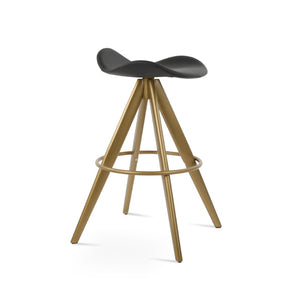 Soho Concept Falcon Pyramid-mw Barstools & Counterstools - Stylish Italian Ppm Leatherette, 5-year Guarantee! Brass,Black  Soho-concept-dining-chair-08583