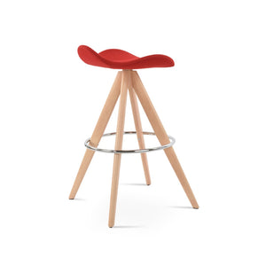 Soho Concept Falcon Pyramid Barstools – Luxurious Wool Upholstery, Elegant Wood Design, 10-year Guarantee, 250 Lbs Natural,Red  Soho-concept-dining-chair-08585