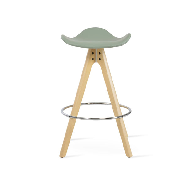 Soho Concept Falcon Pyramid Wood Swivel Barstools - Stylish Comfort With Italian Ppm & Camira Era Fabric, 10-year Guarantee Ash,Natural  Soho-concept-dining-chair-08580