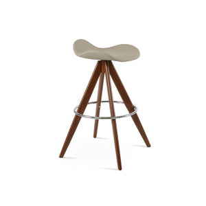 Soho Concept Falcon Pyramid-mw Barstools & Counterstools - Stylish Italian Ppm Leatherette, 5-year Guarantee! Walnut  Soho-concept-dining-chair-06837