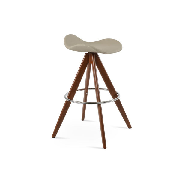 Soho Concept Falcon Pyramid-mw Barstools & Counterstools - Stylish Italian Ppm Leatherette, 5-year Guarantee! Walnut  Soho-concept-dining-chair-06837