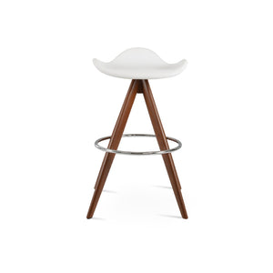 Soho Concept Falcon Pyramid Barstools & Counterstools - Stylish Wood Swivels With 5-year Guarantee & Comfort Walnut,White  Soho-concept-dining-chair-08577