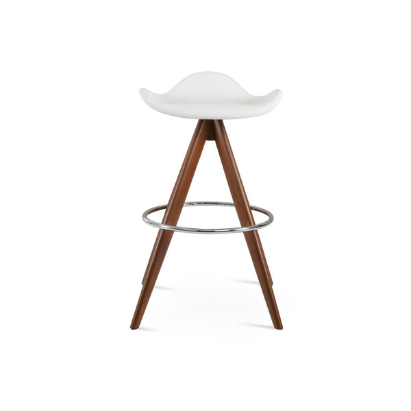 Soho Concept Falcon Pyramid Barstools & Counterstools - Stylish Wood Swivels With 5-year Guarantee & Comfort Walnut,White  Soho-concept-dining-chair-08577