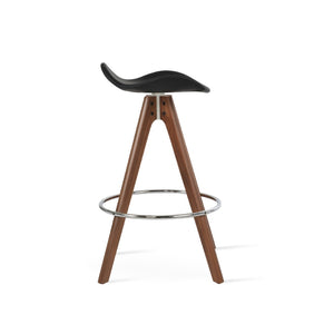Soho Concept Falcon Pyramid Barstools & Counterstools - Stylish Wood Swivels With 5-year Guarantee & Comfort Walnut,Black  Soho-concept-dining-chair-08567