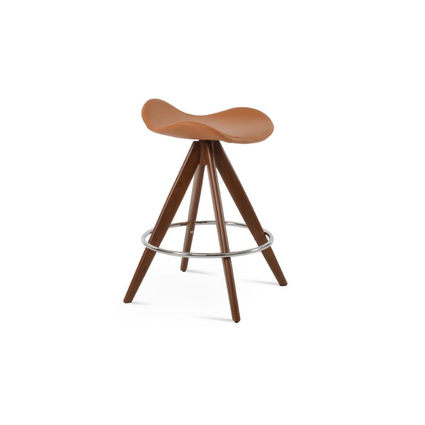 Soho Concept Falcon Pyramid Barstools & Counterstools - Stylish Wood Swivels With 5-year Guarantee & Comfort Walnut  Soho-concept-dining-chair-08572