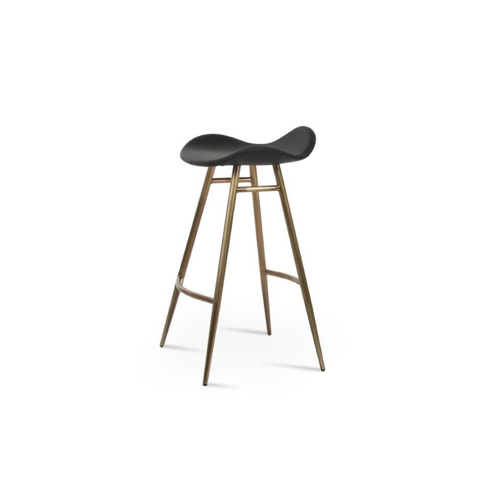 Soho Concept Falcon Galata Barstools & Counterstools - Premium Upholstery, 5-year Guarantee, Stylish Chrome Finish Brass,Black Steel Tubular Legs Soho-concept-dining-chair-08433
