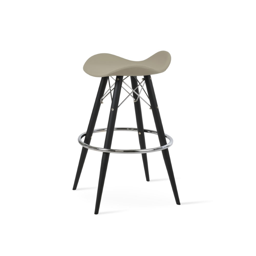 Soho Concept Falcon Mw Barstools & Counterstools - Ergonomic Design, Italian Ppm Fabric, 5-year Warranty, 300 Lbs Capacity Black  Soho-concept-dining-chair-08441