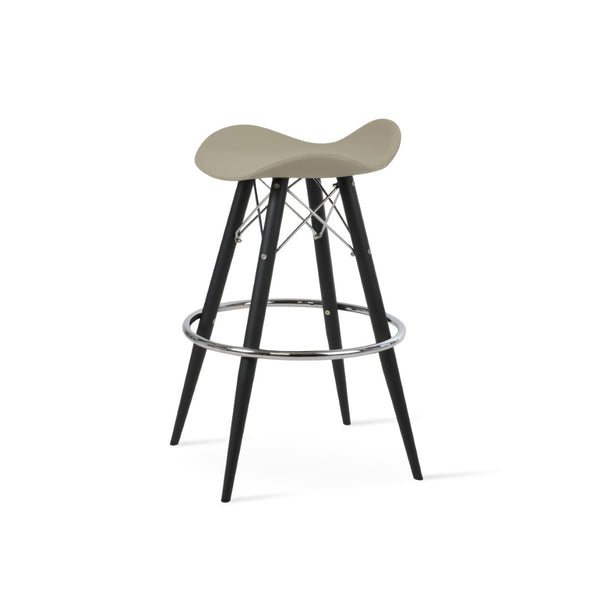 Soho Concept Falcon Mw Barstools & Counterstools - Ergonomic Design, Italian Ppm Fabric, 5-year Warranty, 300 Lbs Capacity Black  Soho-concept-dining-chair-08442
