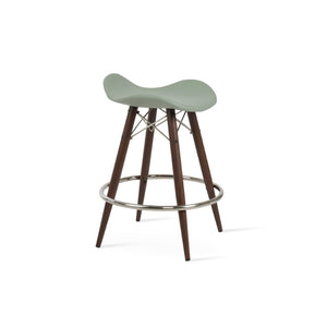 Soho Concept Falcon Mw Barstools & Counterstools - Ergonomic Design, Italian Ppm Fabric, 5-year Warranty, 300 Lbs Capacity Walnut  Soho-concept-dining-chair-08448