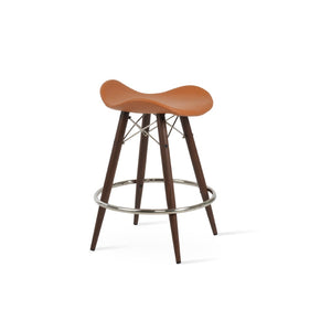 Soho Concept Falcon Mw Barstools & Counterstools - Ergonomic Design, Italian Ppm Fabric, 5-year Warranty, 300 Lbs Capacity Walnut  Soho-concept-dining-chair-08447