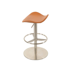 Soho Concept Falcon Piston Barstools & Counterstools - Adjustable Heights, Stylish Camira Fabric & Steel Finish Caramel Brushed Steel  Soho-concept-dining-chair-06810