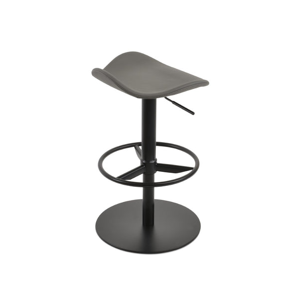 Soho Concept Falcon Piston Barstools & Counterstools - Adjustable Heights, Stylish Camira Fabric & Steel Finish Grey,Black  Soho-concept-dining-chair-08451