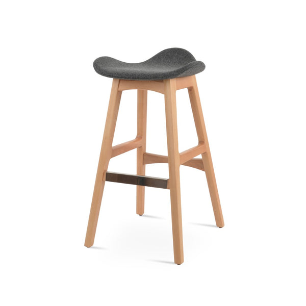 Soho Concept Falcon Pr-wood Barstools & Counterstools - Stylish Wool Upholstery, 10-year Guarantee, Solid Wood Natural,Dark Grey  Soho-concept-dining-chair-06815